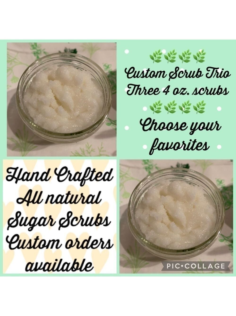 Custom Scrub Trio, hand crafted, three 4 oz. scrubs.  Choose your favori…